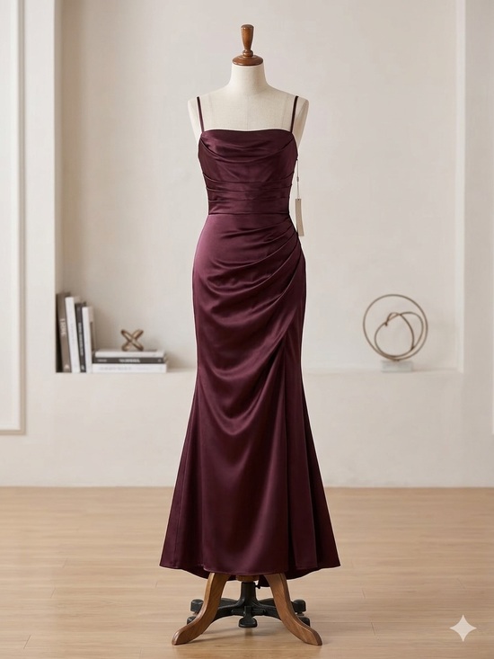 Faeriesty Dresses & Skirts - Burgundy Cowl-Neck Formal Maxi Dress